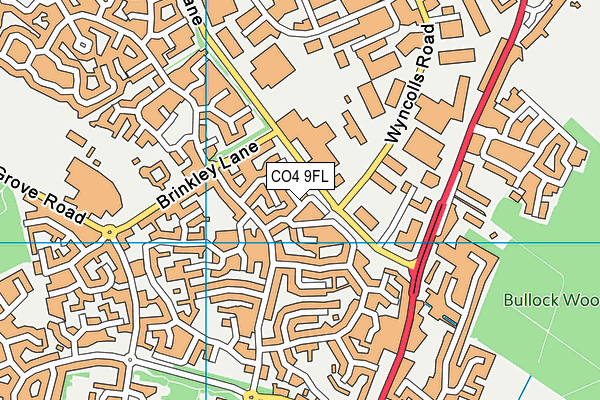 CO4 9FL map - OS VectorMap District (Ordnance Survey) CO4 9FL map - OS VectorMap District (Ordnance Survey)