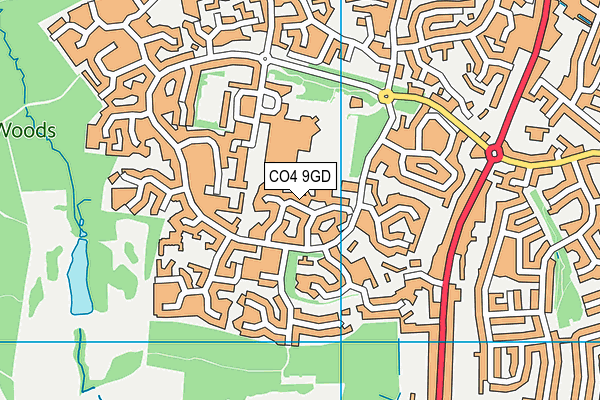 CO4 9GD map - OS VectorMap District (Ordnance Survey) CO4 9GD map - OS VectorMap District (Ordnance Survey)