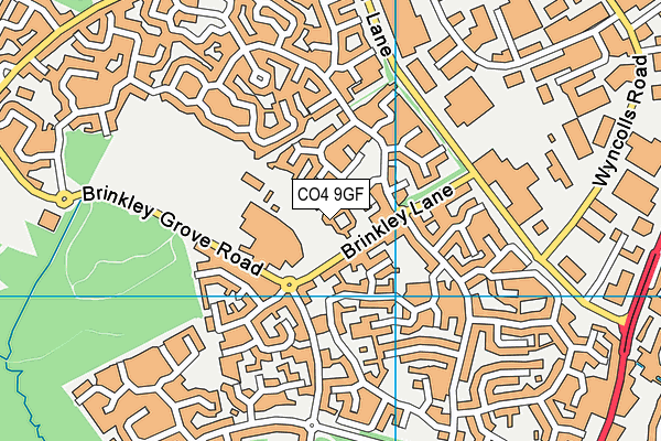 CO4 9GF map - OS VectorMap District (Ordnance Survey) CO4 9GF map - OS VectorMap District (Ordnance Survey)