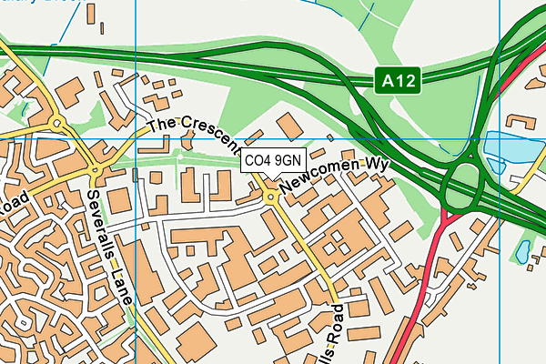 CO4 9GN map - OS VectorMap District (Ordnance Survey) CO4 9GN map - OS VectorMap District (Ordnance Survey)