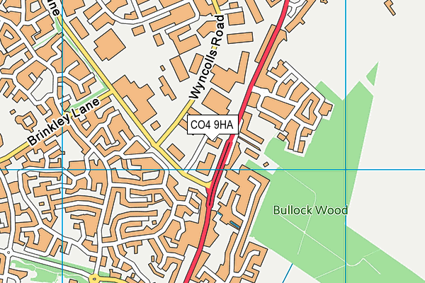 CO4 9HA map - OS VectorMap District (Ordnance Survey) CO4 9HA map - OS VectorMap District (Ordnance Survey)