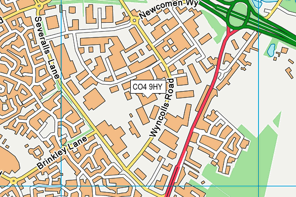 CO4 9HY map - OS VectorMap District (Ordnance Survey) CO4 9HY map - OS VectorMap District (Ordnance Survey)