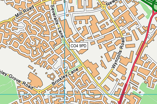 CO4 9PD map - OS VectorMap District (Ordnance Survey) CO4 9PD map - OS VectorMap District (Ordnance Survey)