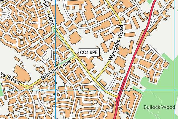 CO4 9PE map - OS VectorMap District (Ordnance Survey) CO4 9PE map - OS VectorMap District (Ordnance Survey)