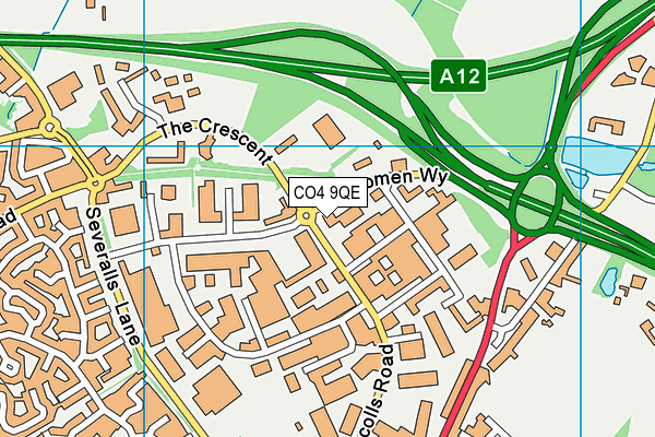 CO4 9QE map - OS VectorMap District (Ordnance Survey) CO4 9QE map - OS VectorMap District (Ordnance Survey)