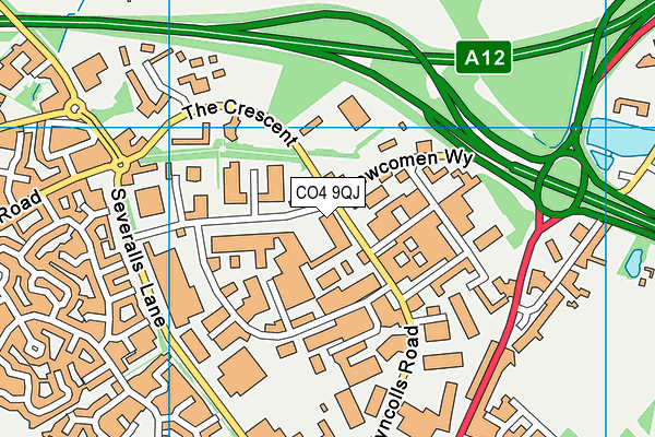 CO4 9QJ map - OS VectorMap District (Ordnance Survey) CO4 9QJ map - OS VectorMap District (Ordnance Survey)