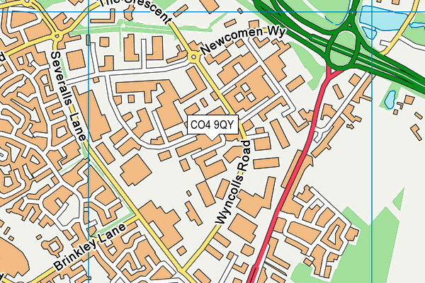 CO4 9QY map - OS VectorMap District (Ordnance Survey) CO4 9QY map - OS VectorMap District (Ordnance Survey)