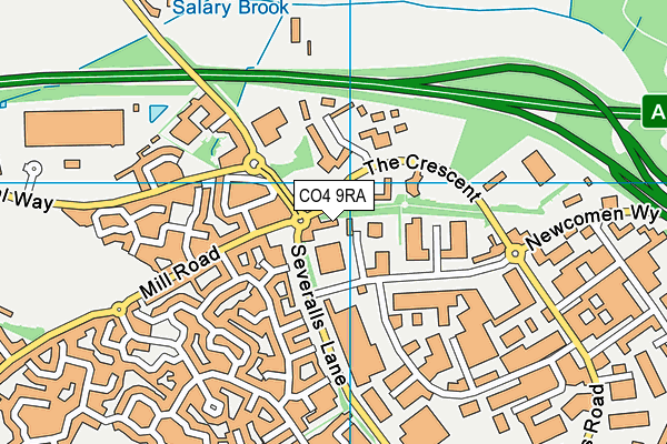 CO4 9RA map - OS VectorMap District (Ordnance Survey)