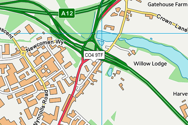 CO4 9TF map - OS VectorMap District (Ordnance Survey) CO4 9TF map - OS VectorMap District (Ordnance Survey)