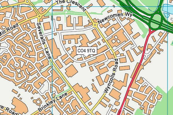 CO4 9TQ map - OS VectorMap District (Ordnance Survey) CO4 9TQ map - OS VectorMap District (Ordnance Survey)