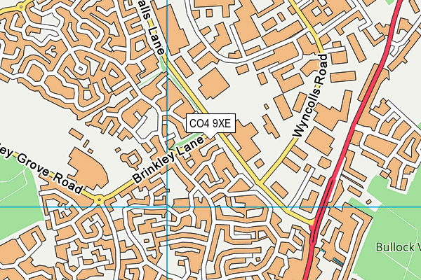 CO4 9XE map - OS VectorMap District (Ordnance Survey) CO4 9XE map - OS VectorMap District (Ordnance Survey)