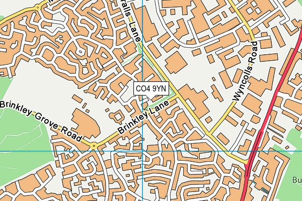 CO4 9YN map - OS VectorMap District (Ordnance Survey) CO4 9YN map - OS VectorMap District (Ordnance Survey)