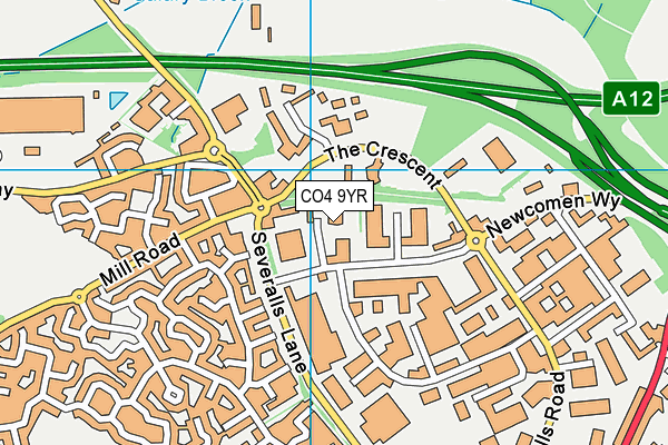 CO4 9YR map - OS VectorMap District (Ordnance Survey) CO4 9YR map - OS VectorMap District (Ordnance Survey)