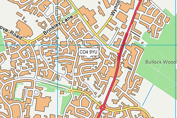 CO4 9YU map - OS VectorMap District (Ordnance Survey) CO4 9YU map - OS VectorMap District (Ordnance Survey)