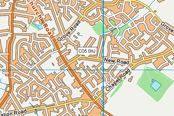 CO5 0HJ map - OS VectorMap District (Ordnance Survey)