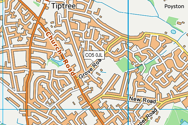 CO5 0JL map - OS VectorMap District (Ordnance Survey) CO5 0JL map - OS VectorMap District (Ordnance Survey)
