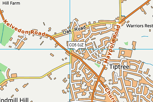 CO5 0JZ map - OS VectorMap District (Ordnance Survey) CO5 0JZ map - OS VectorMap District (Ordnance Survey)