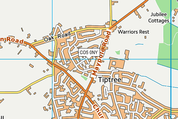 CO5 0NY map - OS VectorMap District (Ordnance Survey)