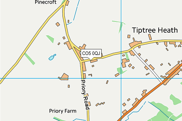 CO5 0QJ map - OS VectorMap District (Ordnance Survey)