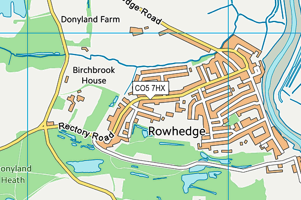 CO5 7HX map - OS VectorMap District (Ordnance Survey) CO5 7HX map - OS VectorMap District (Ordnance Survey)