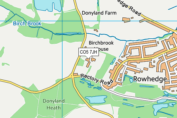 CO5 7JH map - OS VectorMap District (Ordnance Survey)