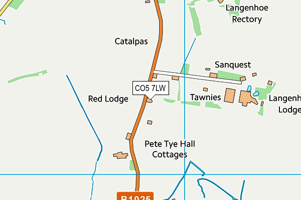 CO5 7LW map - OS VectorMap District (Ordnance Survey) CO5 7LW map - OS VectorMap District (Ordnance Survey)