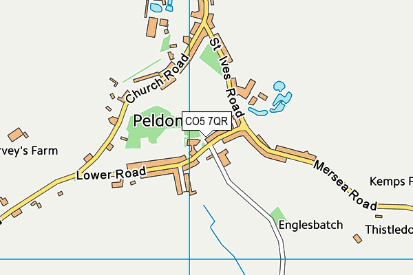 CO5 7QR map - OS VectorMap District (Ordnance Survey)