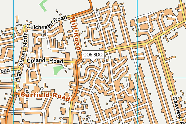 CO5 8DQ map - OS VectorMap District (Ordnance Survey)
