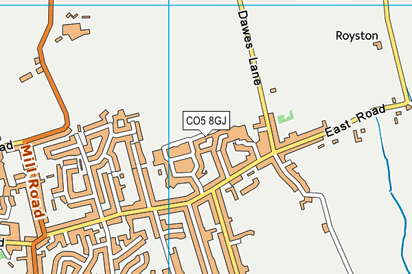 CO5 8GJ map - OS VectorMap District (Ordnance Survey) CO5 8GJ map - OS VectorMap District (Ordnance Survey)
