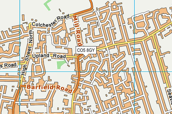 CO5 8GY map - OS VectorMap District (Ordnance Survey) CO5 8GY map - OS VectorMap District (Ordnance Survey)