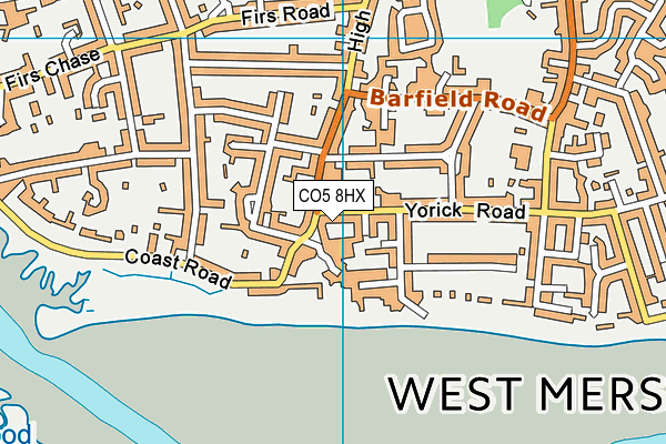 CO5 8HX map - OS VectorMap District (Ordnance Survey) CO5 8HX map - OS VectorMap District (Ordnance Survey)