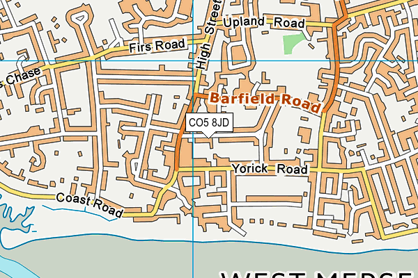 CO5 8JD map - OS VectorMap District (Ordnance Survey) CO5 8JD map - OS VectorMap District (Ordnance Survey)