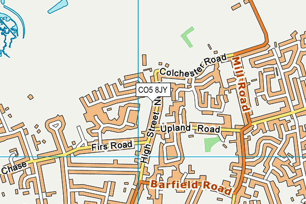 CO5 8JY map - OS VectorMap District (Ordnance Survey)