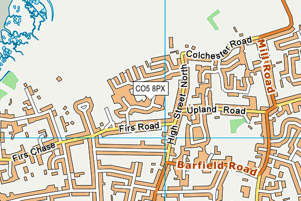 CO5 8PX map - OS VectorMap District (Ordnance Survey) CO5 8PX map - OS VectorMap District (Ordnance Survey)