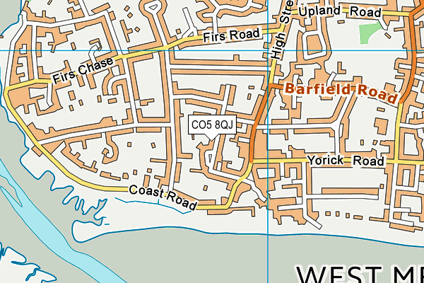CO5 8QJ map - OS VectorMap District (Ordnance Survey)