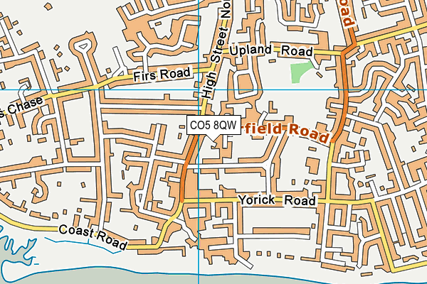 CO5 8QW map - OS VectorMap District (Ordnance Survey)
