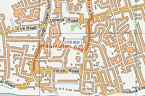 CO5 8QX map - OS VectorMap District (Ordnance Survey)