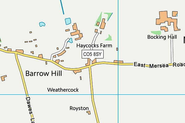 CO5 8SY map - OS VectorMap District (Ordnance Survey) CO5 8SY map - OS VectorMap District (Ordnance Survey)