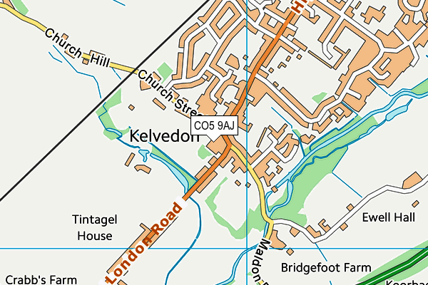 CO5 9AJ map - OS VectorMap District (Ordnance Survey) CO5 9AJ map - OS VectorMap District (Ordnance Survey)