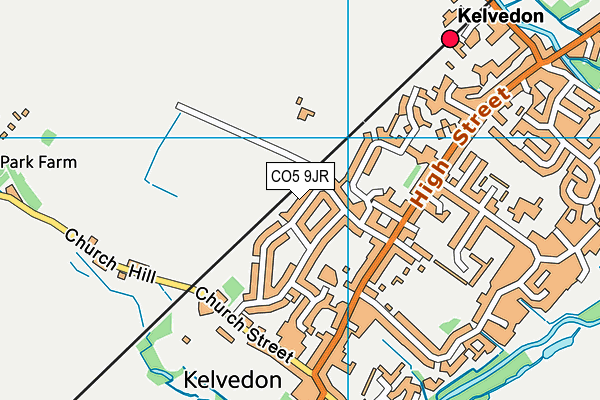 CO5 9JR map - OS VectorMap District (Ordnance Survey)