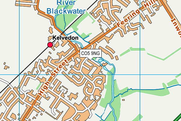 CO5 9NG map - OS VectorMap District (Ordnance Survey)