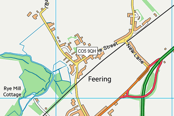 CO5 9QH map - OS VectorMap District (Ordnance Survey) CO5 9QH map - OS VectorMap District (Ordnance Survey)