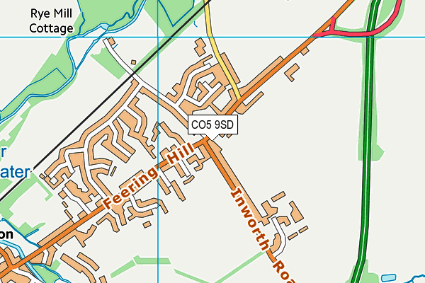 CO5 9SD map - OS VectorMap District (Ordnance Survey) CO5 9SD map - OS VectorMap District (Ordnance Survey)