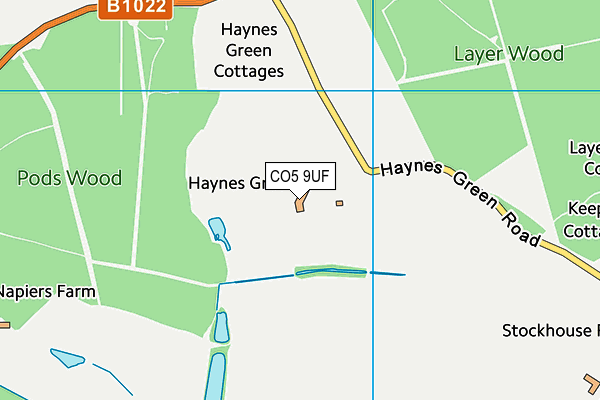 CO5 9UF map - OS VectorMap District (Ordnance Survey) CO5 9UF map - OS VectorMap District (Ordnance Survey)