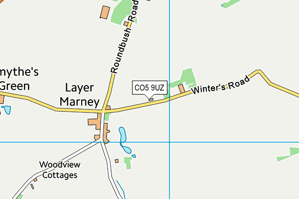 CO5 9UZ map - OS VectorMap District (Ordnance Survey) CO5 9UZ map - OS VectorMap District (Ordnance Survey)