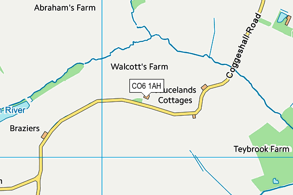 CO6 1AH map - OS VectorMap District (Ordnance Survey) CO6 1AH map - OS VectorMap District (Ordnance Survey)