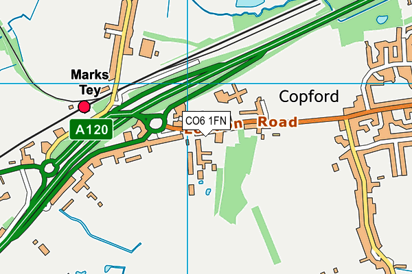 CO6 1FN map - OS VectorMap District (Ordnance Survey) CO6 1FN map - OS VectorMap District (Ordnance Survey)