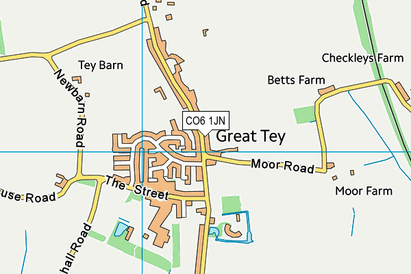 CO6 1JN map - OS VectorMap District (Ordnance Survey) CO6 1JN map - OS VectorMap District (Ordnance Survey)