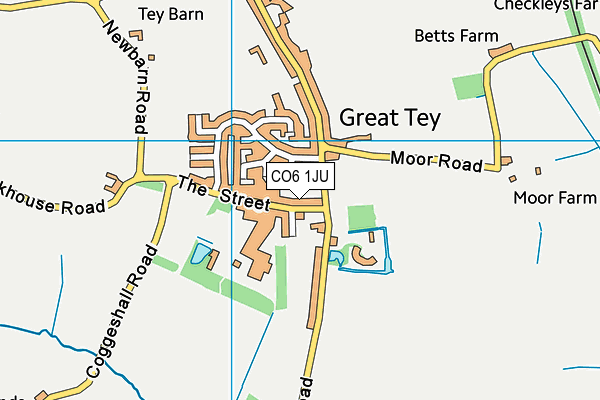 CO6 1JU map - OS VectorMap District (Ordnance Survey) CO6 1JU map - OS VectorMap District (Ordnance Survey)