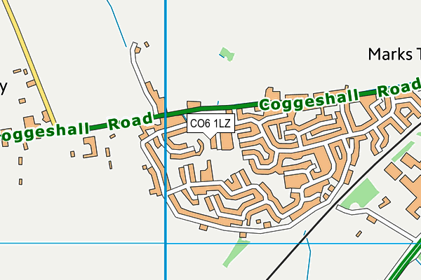 CO6 1LZ map - OS VectorMap District (Ordnance Survey) CO6 1LZ map - OS VectorMap District (Ordnance Survey)